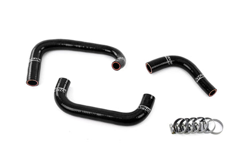 Black HPS Silicone Breather Hose Kit Compatible for 1995-1998 Nissan Skyline GTR R33 RB26DETT Twin Turbo, 57-2100-BLK