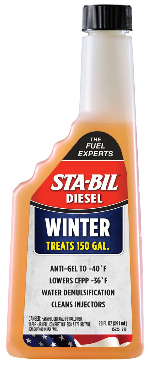 Diesel Winter STA-BIL Anti-Gel - Prevents Fuel Gelling Down to -40 Degrees Fahrenheit - Cleans Injectors - Treats 250 Gallons of Diesel Fuel, 20 fl. oz. (15225),Orange