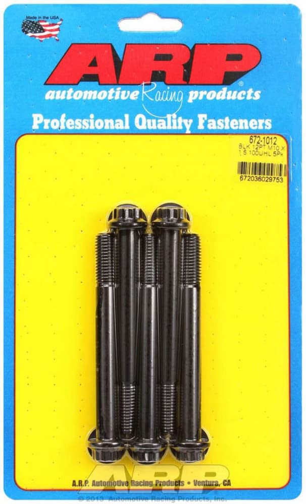 672-1012 Automotive Racing Products M10x1.50x100 12p Blk Oxide Blts