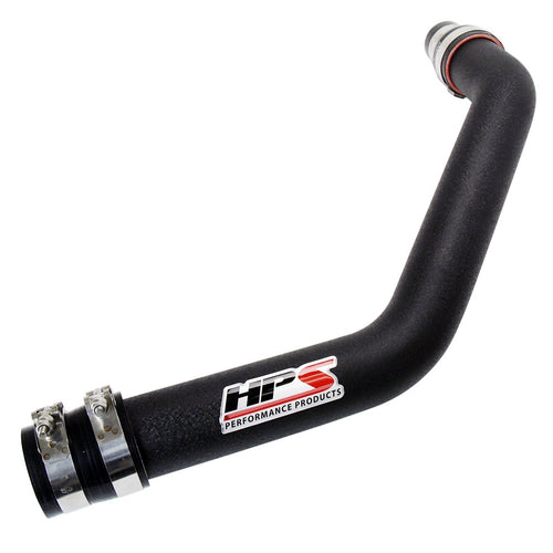 HPS Performance Intercooler Wrinkle Black (2.5" Upper Charge Hot UICP) Compatible for 2008-2015 Mitsubishi Lancer EVO X Turbo, 17-103WB