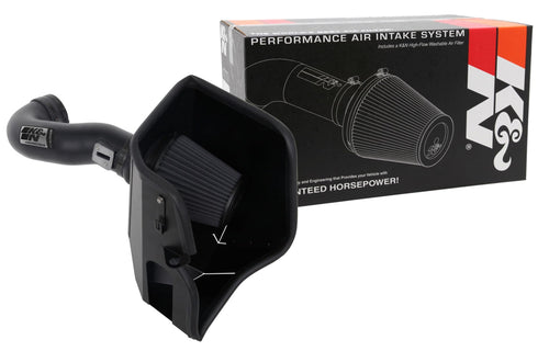 Cold Air Intake System K&N: Dry-Flow Air Filter, Increase Performance & Towing: Compatible with 2019-2025 Chevy/GMC/Cadillac Silverado 1500, Suburban, Tahoe, Sierra 1500, Yukon, Escalade, 71-3110