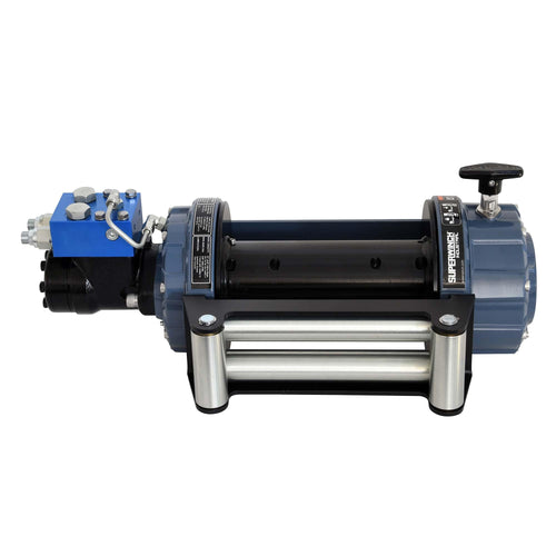 S100430 Superwinch Industrial SI Standard Drum Hydraulic Winch 12000lb (5443kg) Single Line Pull with Roller Fairlead