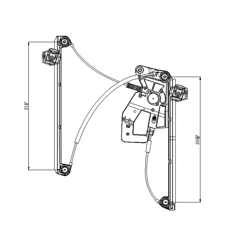 BMW Front Left TYC 660500 Replacement Window Regulator