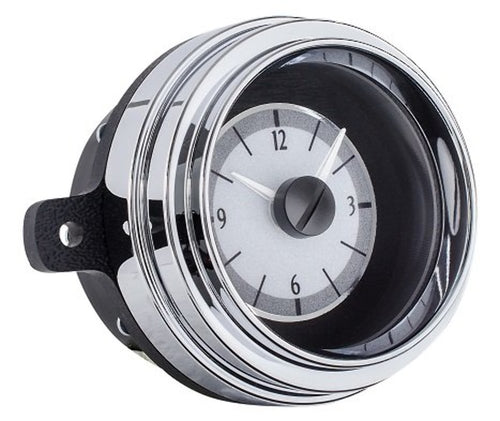 VLC-49F-S-R Dakota Digital Compatible with 1949 50 Ford Car Analog Clock Gauge for VHX gauges only Silver Alloy Red Backlighting
