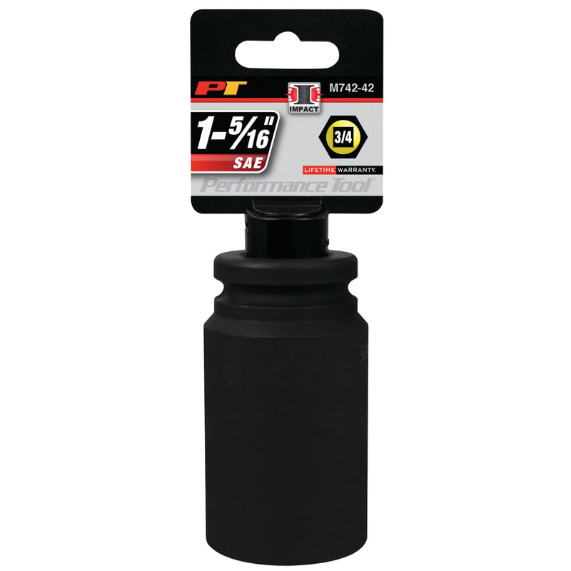 M742-42 Performance Tool 3/4-Inch Diameter 1-5/16-Inch Deep Wall Impact Socket