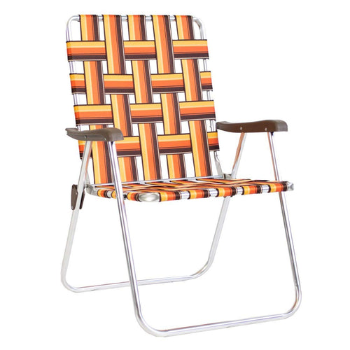 Kuma Outdoor Gear Backtrack Chair, Portable Ultimate Luxury Outdoor Folding Chair for Camping, Glamping, Sports & Outdoor Adventures (Kelso, Orange/Brown/Yellow)