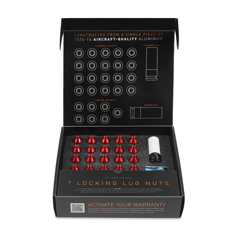 Mishimoto Locking Aluminum Lug Nuts, M12 X 1.5 Compatible with Ford Bronco 2021+