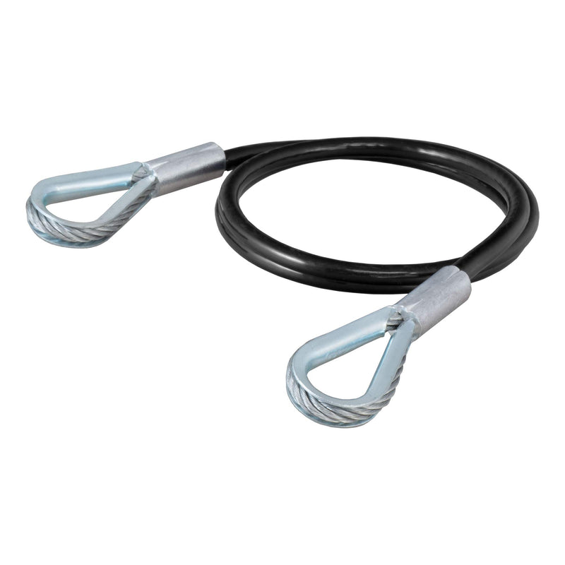 CURT 36 x 3/8-Inch Diameter Replacement Vinyl-Coated Tow Bar Base Plate Safety Cable, 7,500 Pounds