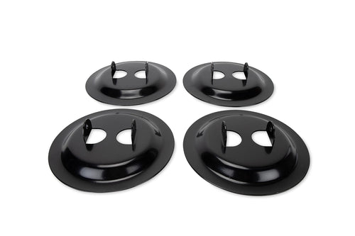 Camco RV Stabilizing Jack Base Pads Heavy-Duty - Greater Jack Stability Provides - Made of Black Powder-Coated Durable Steel - 4-Pack (57883)