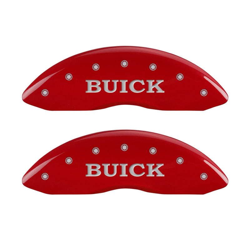 Caliper Covers MGP 49002Sbshrd: Red, Buick Shield Logo, 4 Pack