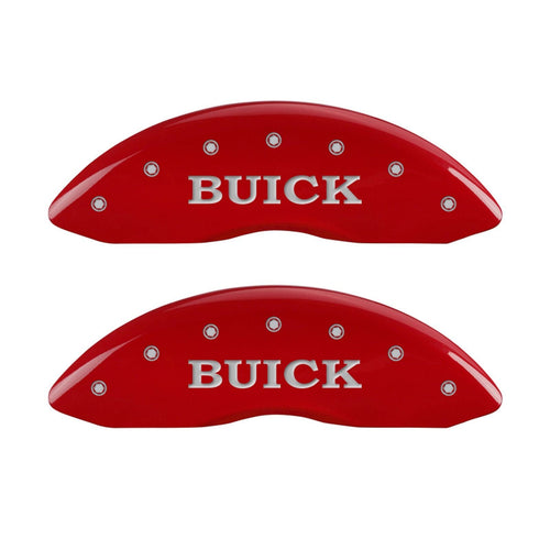 Caliper Covers MGP 49002Sbshrd: Red, Buick Shield Logo, 4 Pack