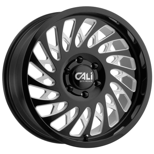 GLOSS BLACK/MILLED CALI OFF-ROAD SWITCHBACK Wheel (20 x 10. inches /6 x 139 mm, -30 mm Offset)