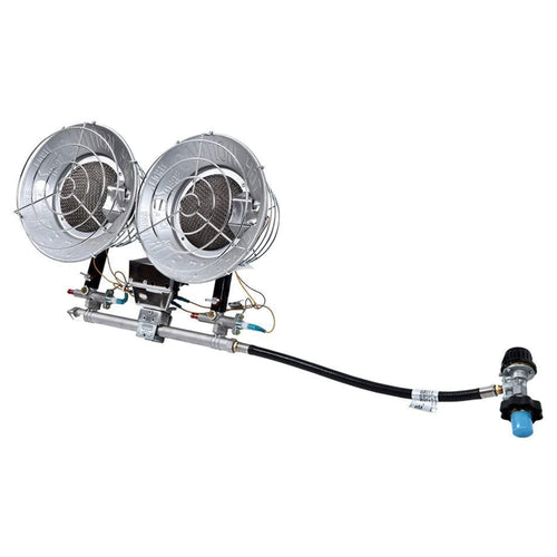 Remington LP Propane 32,000 BTU Double Head Tank Top Heater | Great for Parties, Garages, Barns and Workshops (REM-32-TTC-O)