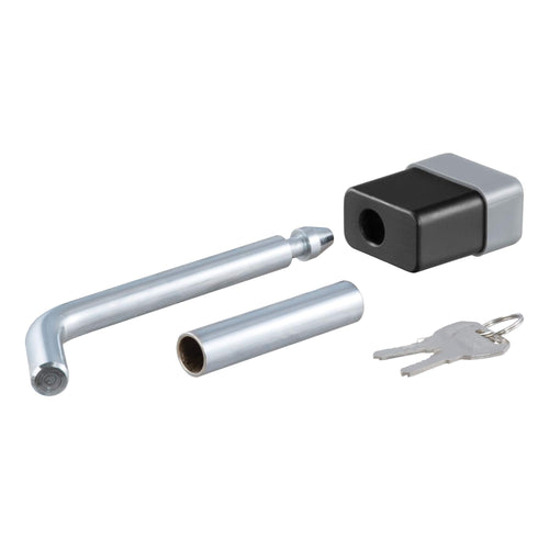 CURT Trailer Hitch Lock 23024, 1/2-Inch Pin Diameter, 5/8-Inch Adapter, Fits 1-1/4 or 2-Inch Receiver