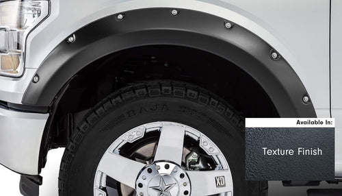 Pocket / Rivet Fender Flares Stampede Products | Ruff Riderz | Fits 2015 - 2017 Ford F-150, Black | 4 pcs., 8432-5