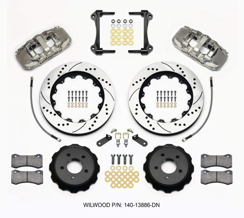 Front Hat AERO6 Kit,14.00, Drilled, Nickel