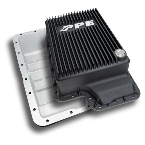 Heavy Duty PPE Cast Aluminum Deep Transmission Pan (Black) 328051020 Compatible for Ford 2003-2007 Super Duty with 5R110 Transmission