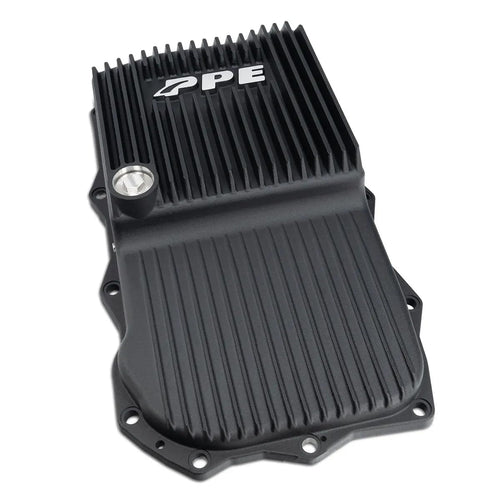 Heavy-Duty PPE Cast Aluminum Transmission Pan (Black) 228053020 Compatible with Ram 2013-2021+ 5.7L V8 Gas, 3.0L EcoDiesel or Dodge 2015-2021+ Challenger/Charger 5.7L V8, 6.4L V8 Gas with 8HP70/8HP75