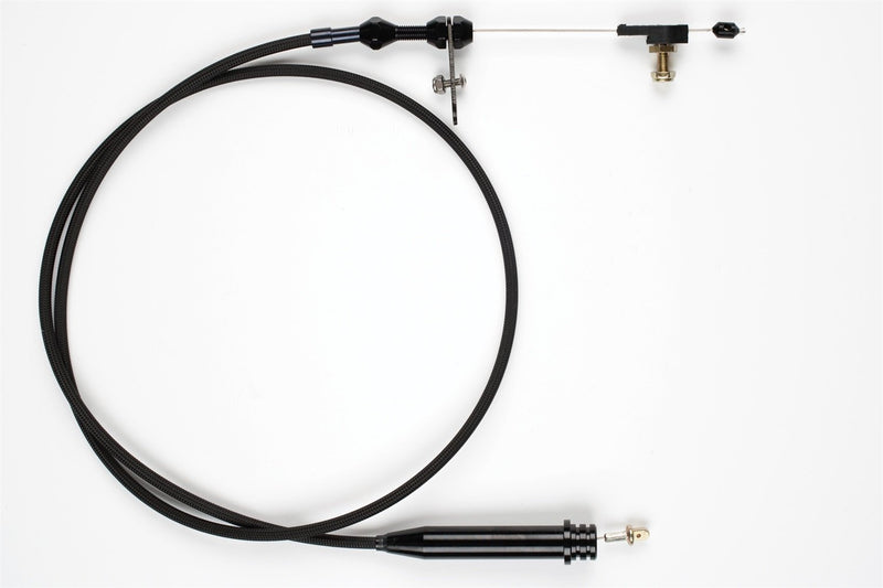 Kickdown Cable Kit Lokar XKD-24L60TP with Black Stainless Steel Housing and Black Aluminum Fittings for GM 4L60 Tuned-Port Injection Transmission
