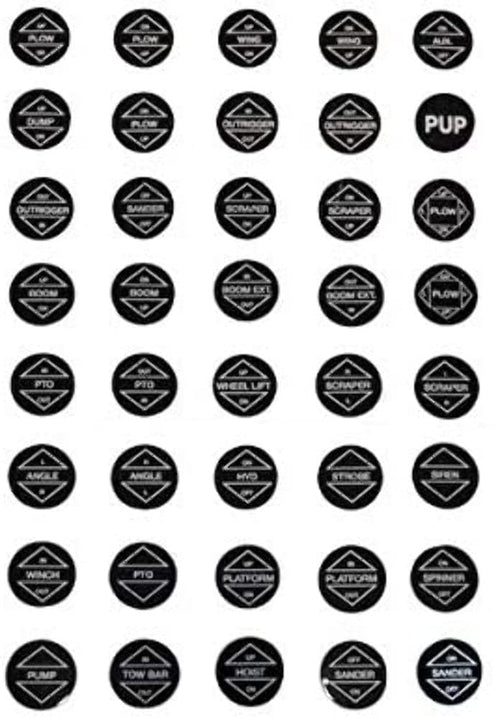 Remote Valve Cable Control Knob Decal Sheet Buyers Products VSK040