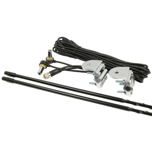 RoadPro Platinum Series RPPS-23KB Black 3 Foot 1000 Watt Dual Mirror Mount CB Antenna Kit