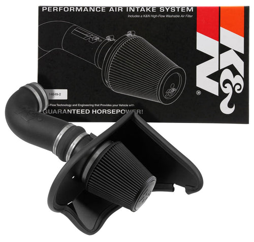 Cold Air Intake System K&N: Dry-Flow Air Filter, Increase Performance & Acceleration: Compatible with 2016-2024 CHEVROLET: Camaro SS, 30-3092
