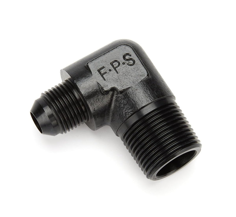 Fragola 8an to 3/4 MPT 90-Deg Adapter Fitting Black Performance Systems