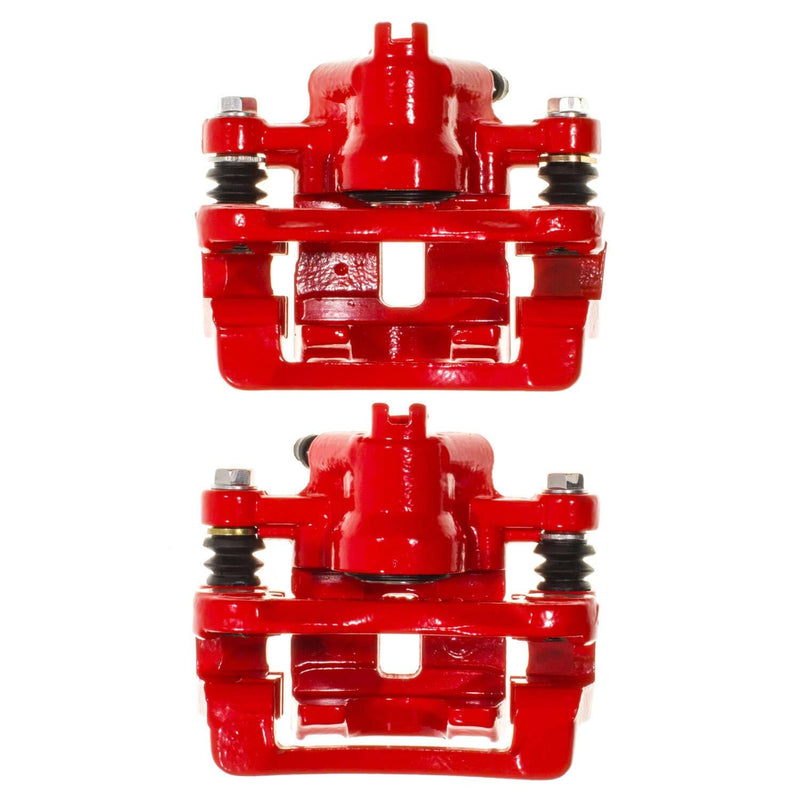 Power Stop S15164 Rear Pair of High-Temp Red Powder Coated Calipers