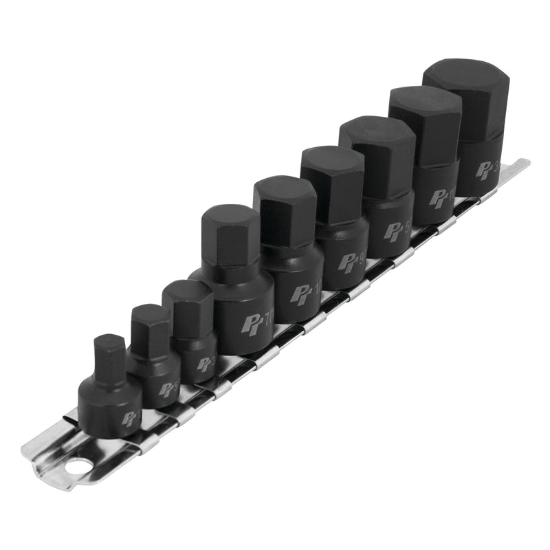 W38963 Performance Tool 9-Piece SAE Hex Bit Socket Set Impact