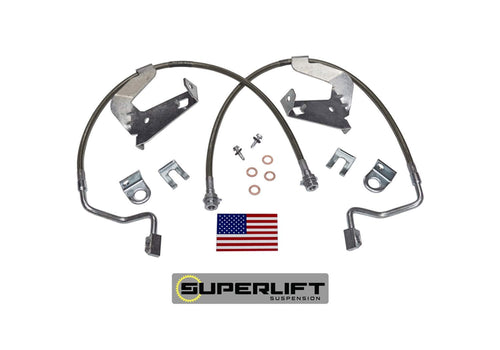 SUPERLIFT SUSPENSION RealTruck Brake Hose Kit for Ford F-250/F-350 | Front Bullet Proof Pair of Brake Hoses | 91540 | Fits 2008-2010 Ford F-250 / F-350 with 2-4" Lift Kit