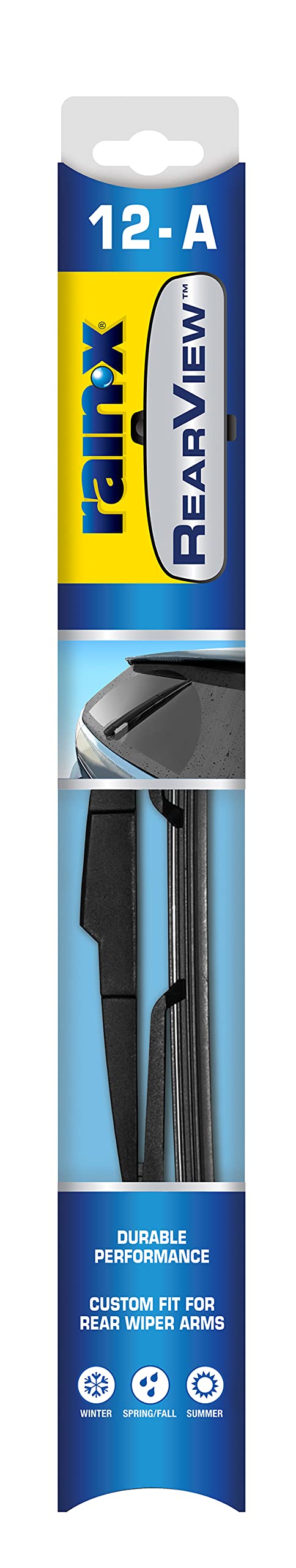 12-A Rain-X RearView 12 Inch Composite Rear Wiper Blade, Fits Rock Lock 2 (Pack Of 1), Automotive Replacement Wiper Blades That Meet Or Exceed OEM Quality And Design Standards