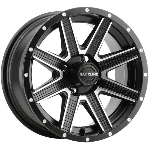 G92M Raceline Hostage Golf Black Wheel with Satin Machined (12 x 7. inches /4 x 101 mm, -47 mm Offset)