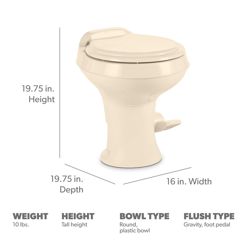 Bone Dometic 300 Series Standard Height Toilet