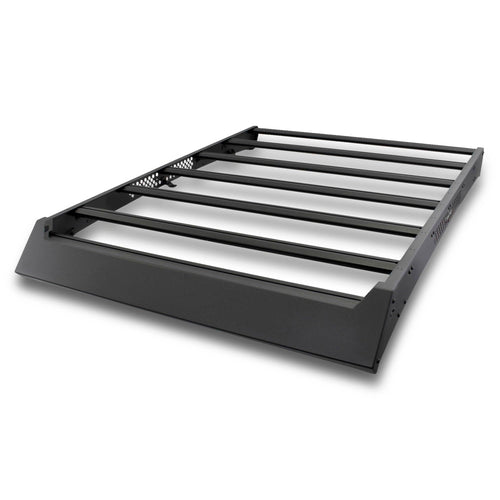 Ceros Go Rhino Low Profile Roof Rack | Aluminum, Textured Black | 5933000T | Fits 2016 - 2023 Toyota Tacoma Double Cab Pickup