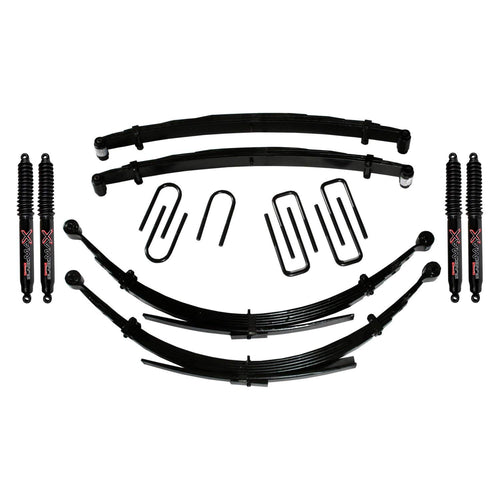 Skyjacker Suspension Lift Kit D100CDKS-B w/Shock Black MAX Shocks 1 in. Front/0.5 in. Rear Lift