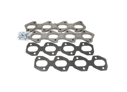 4-valve Patriot (H7810) 1-5/8" Primaries SAP Shape 3/8" Thick Exhaust Header Flange with Gaskets and Header Bolts for Ford 4.6L Engine