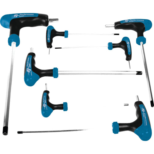 W1712 Performance Tool Metric T-Handle Hex Key Set, 7-Piece