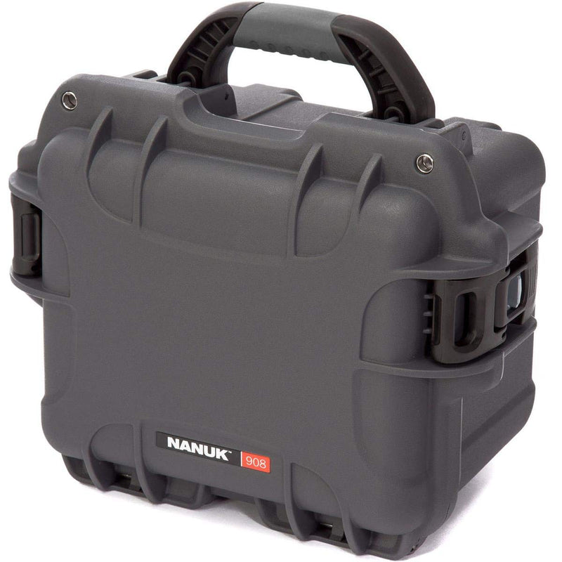 Graphite Nanuk 908 Waterproof Hard Case with Foam Insert