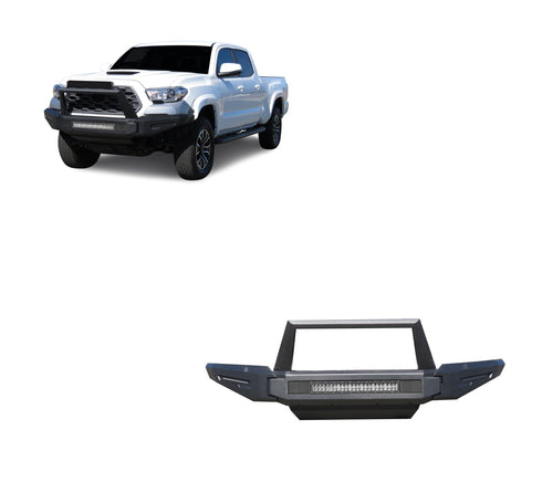 Modular Black Horse Armour II Heavy Duty Front Bumper Matte Black Compatible with 2016-2023 Toyota Tacoma-AFB-TA21-K1