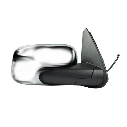 Fit System Side Passenger Mirror for Chevrolet HHR Wagon, Textured Black w/Chrome Cover, Foldaway, Power