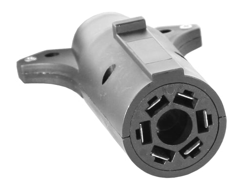 Buyers Products 6-Way Round to 7-Way Flat Trailer Connector Adapter, Truck Side Connector Adapter, RV Flat to 6 Round, Truck & Trailer Accessories