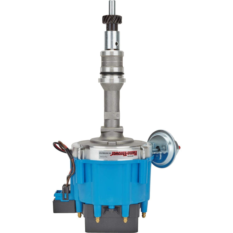 Flame-Thrower Blue Cap PerTronix Machined Housing Distributor HEI for Ford Small Block