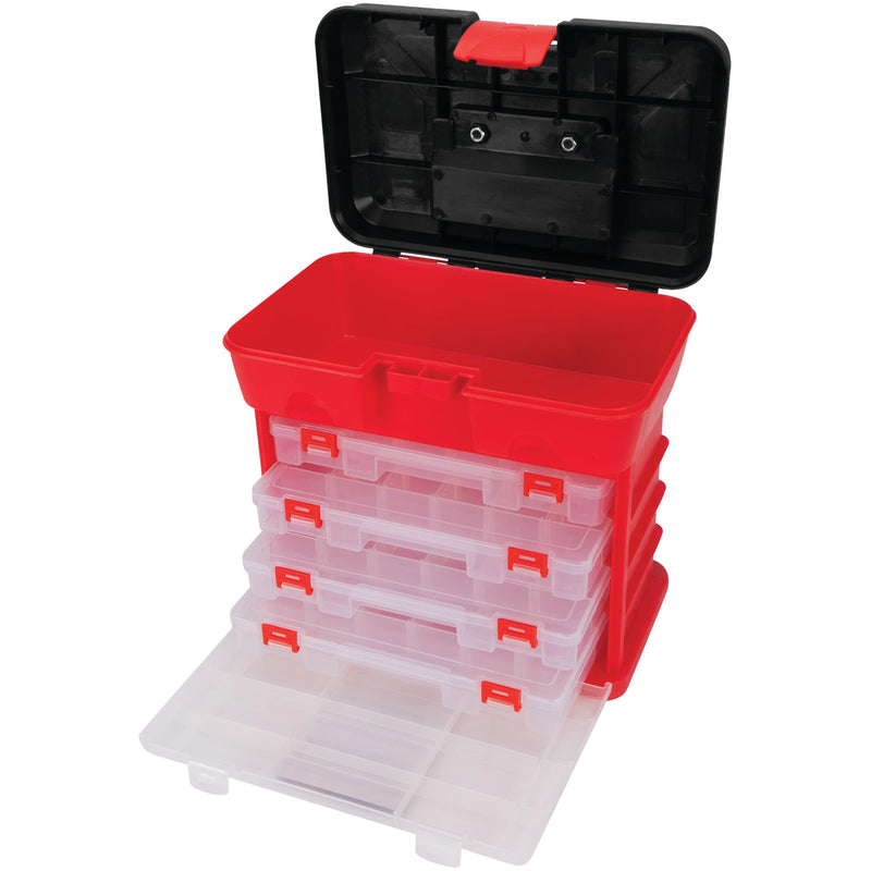 W54042 Performance Tool Plastic Rack System Tool Box with 4 Organizers