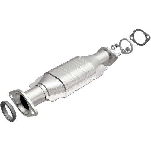 Direct-Fit MagnaFlow Catalytic Converter OEM Grade Federal/EPA Compliant 52174 - Stainless Steel 2.5in Main Piping, 17.875in Overall Length, No O2 Sensor - Montero OEM Replacement