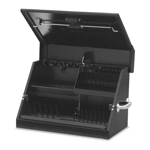 SM200B – Montezuma – 22.5-Inch Portable TRIANGLE Toolbox – Heavy-Duty Steel Construction – Metric and SAE Storage Chest – Weather-Resistant Toolbox – Lock and Latching System