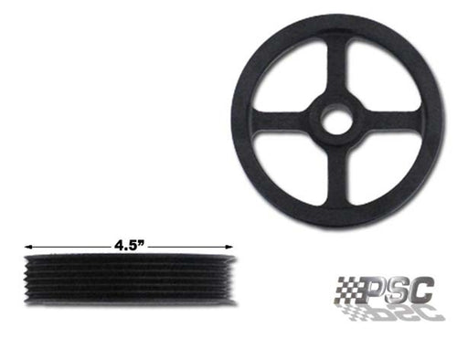 PSC Motor Sports Serpentine Power Steering Pump Pulley PP2401 4.5 in. Diameter 0.9375 Offset