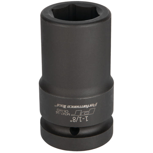 1 in. Drive Performance Tool M747-16 1-1/8 in. Deep Wall Socket for Heavy-Duty Mechanics and Automotive Professionals