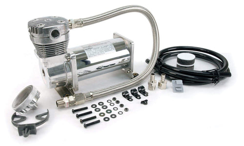 Chrome VIAIR 420C Compressor Kit, 3/8" Port (12V, 33% Duty, Sealed)