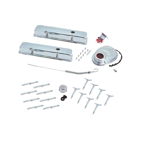 Chrome Spectre Performance Short Deluxe Dress Up Kit for Small Block Chevy 5403