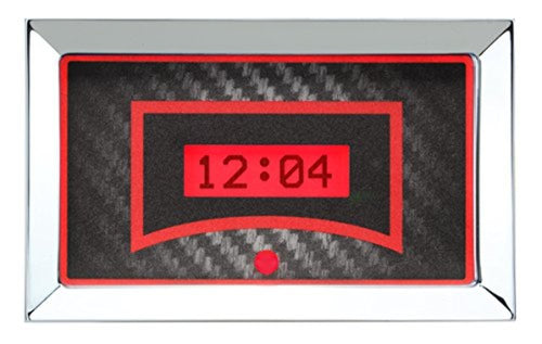 Dakota Digital 57 Chevy Clock Car Gauge for VHX gauges only Carbon Fiber Red Backlighting VLK-57C-C-R